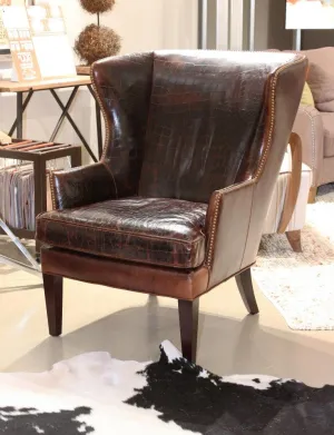 Custom Stamped Leather Accent Chair vanity mirror, wall mirror