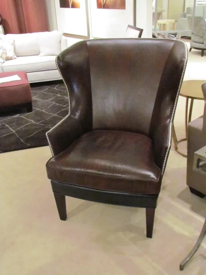 Custom Stamped Leather Accent Chair
