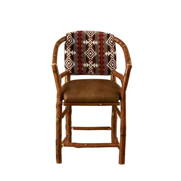 Custom Upholstered Hickory Bar & Counter Chairs