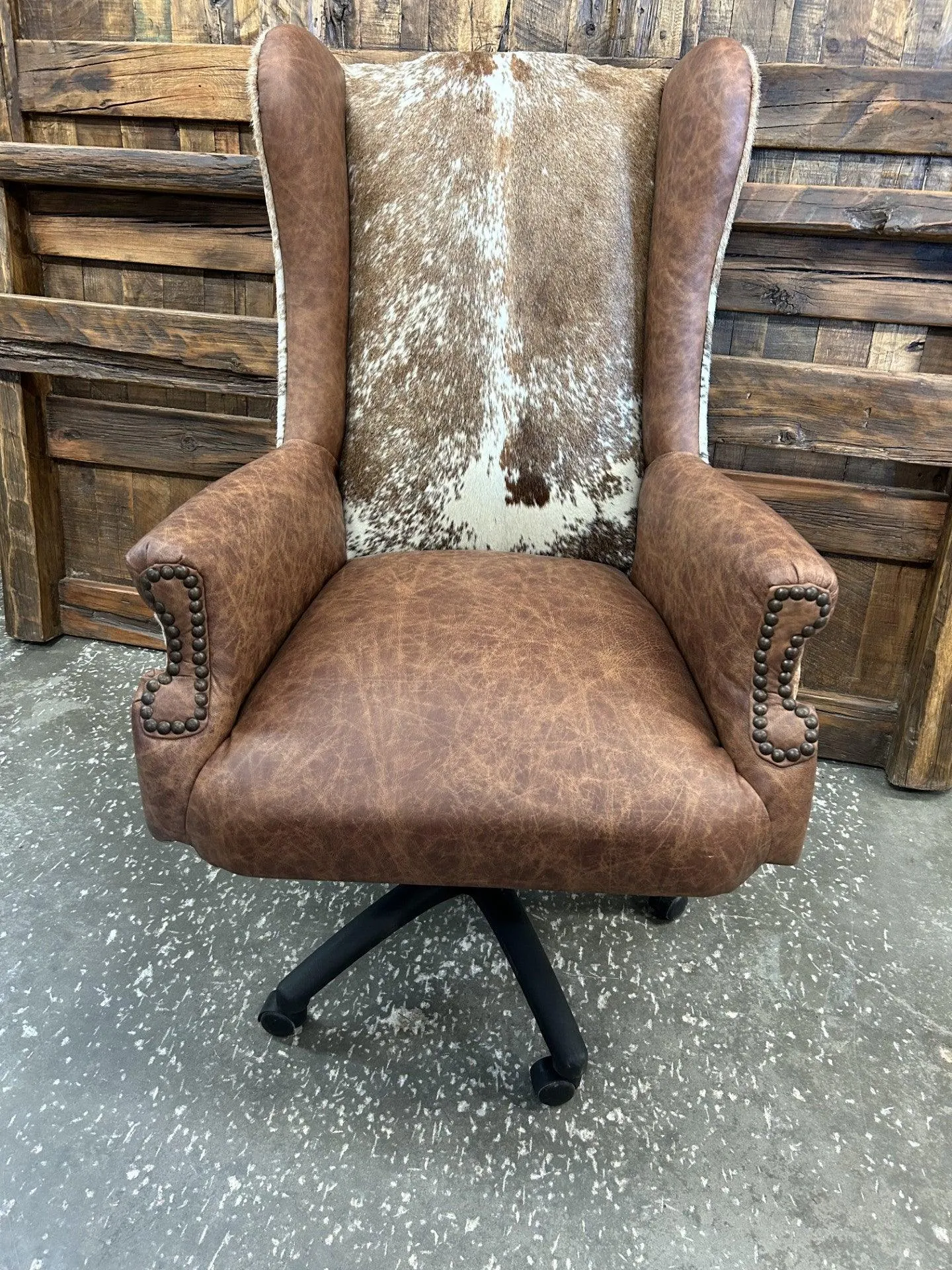 Custom Wingback Western Desk Chair