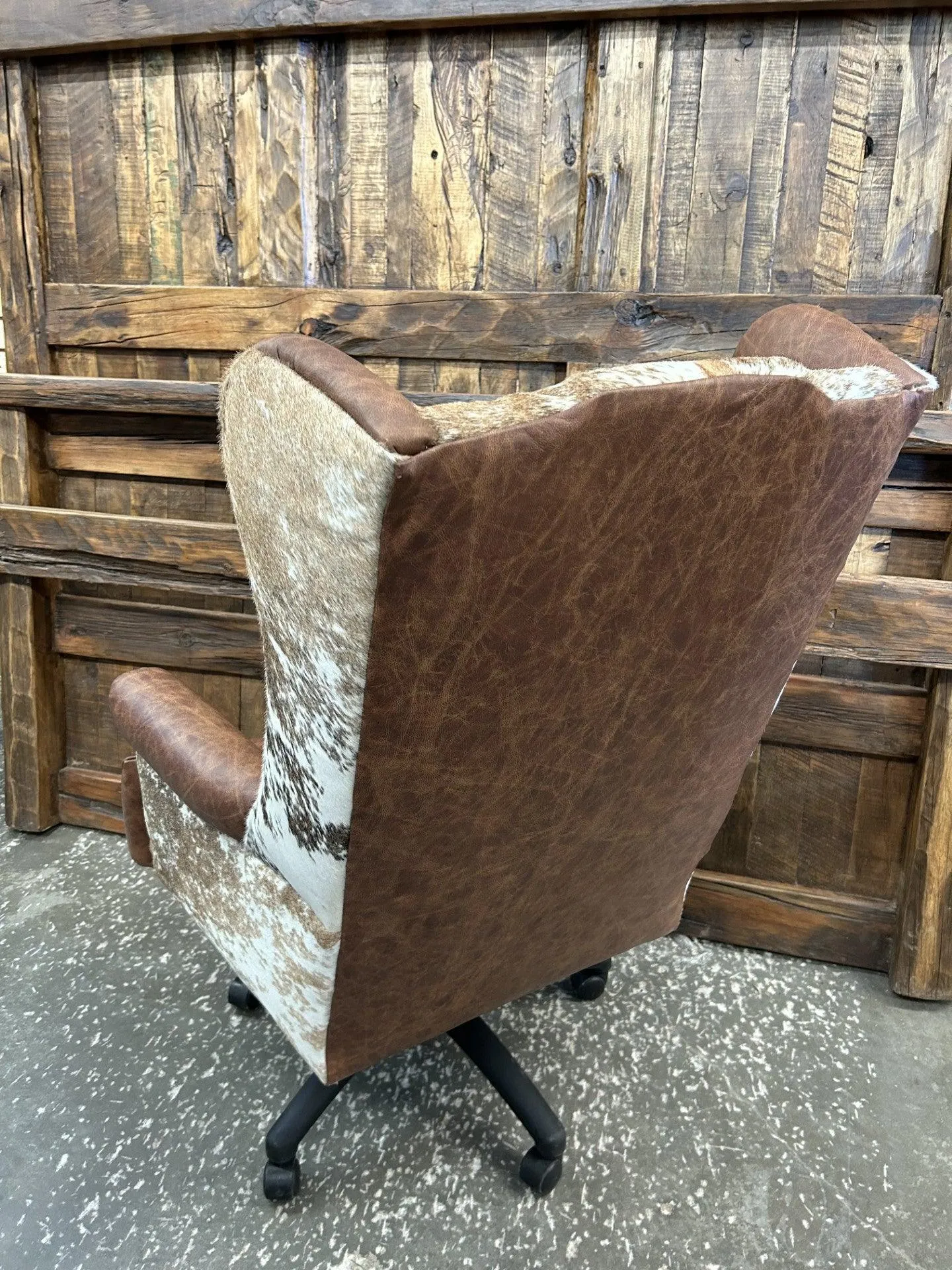 Custom Wingback Western Desk Chair