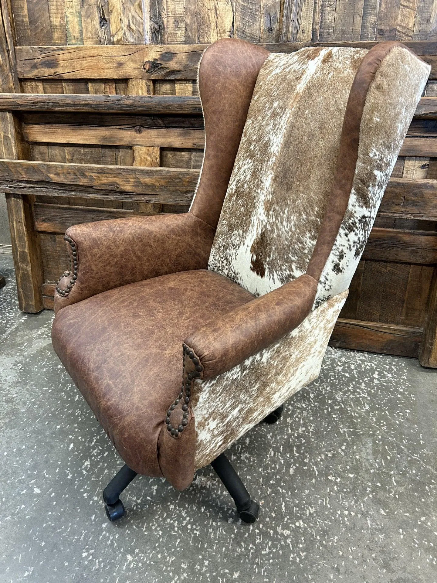 Custom Wingback Western Desk Chair