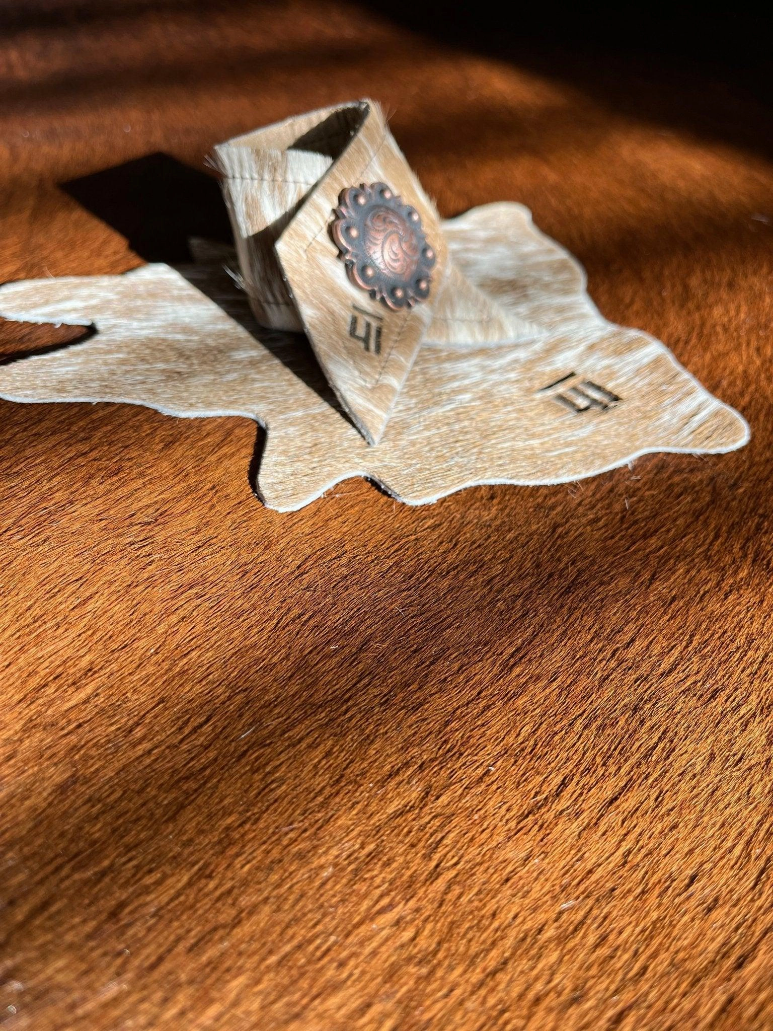 Custom Cowhide Branded Napkin Rings