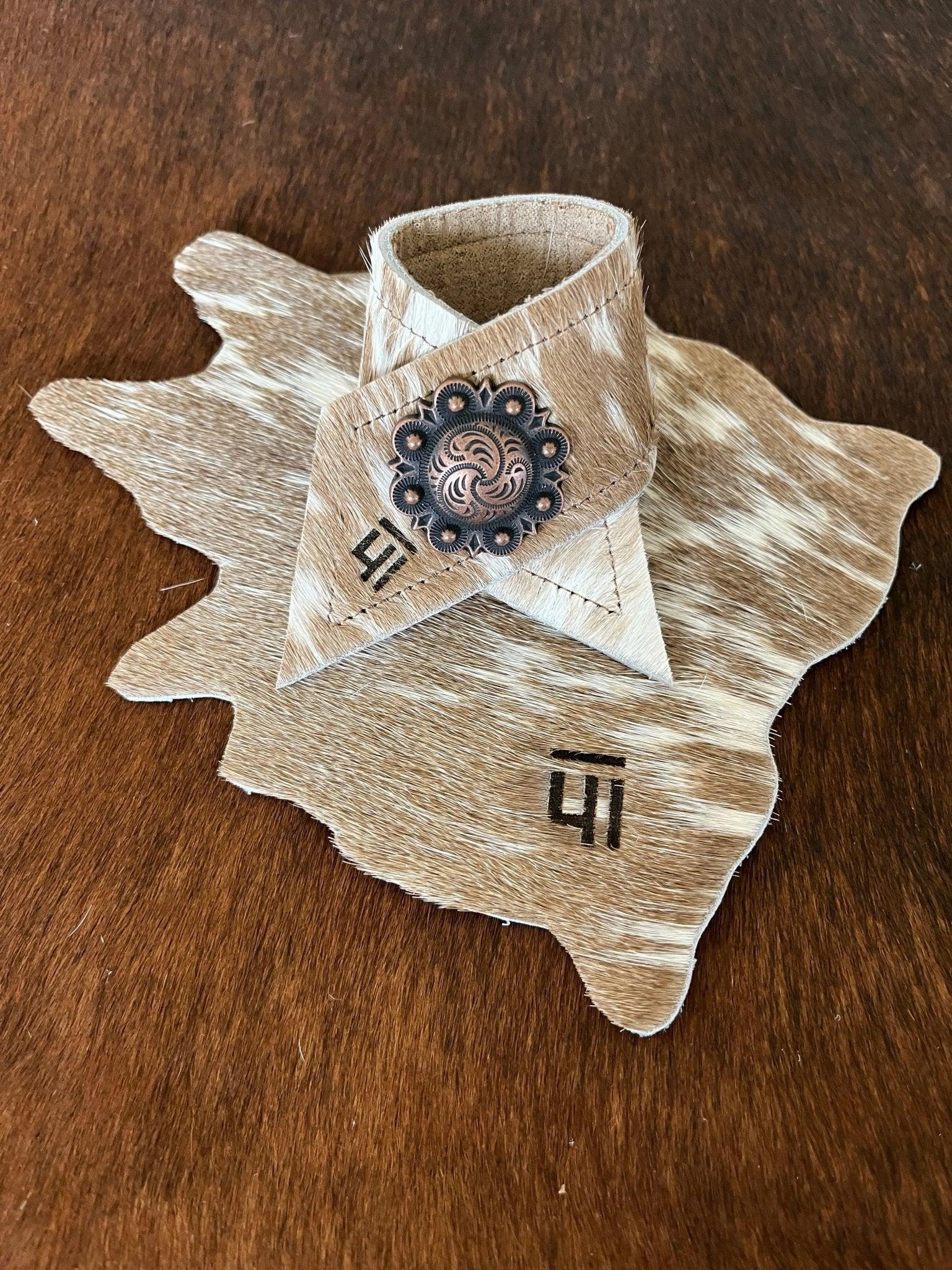 Custom Cowhide Branded Napkin Rings