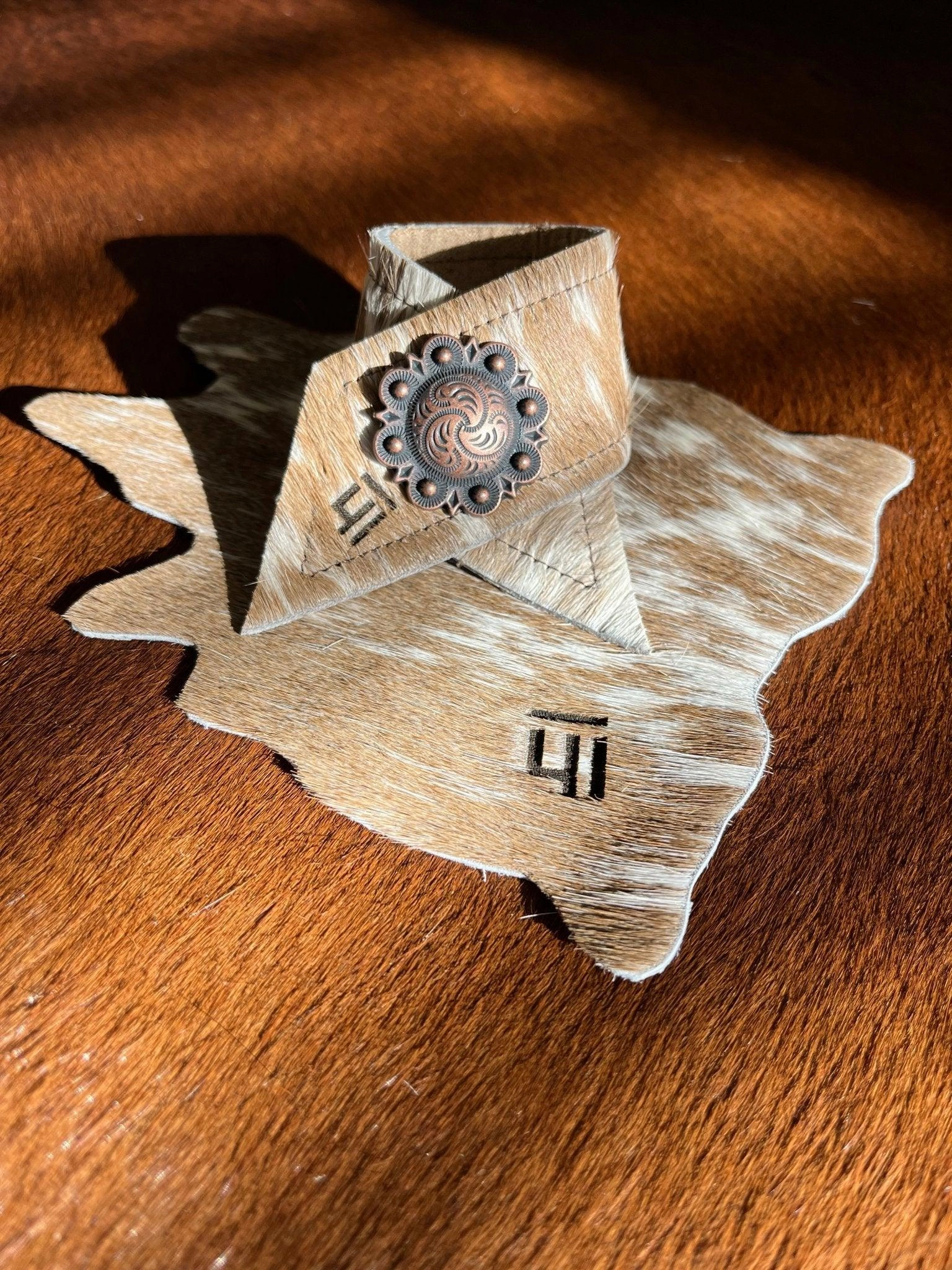Custom Cowhide Branded Napkin Rings