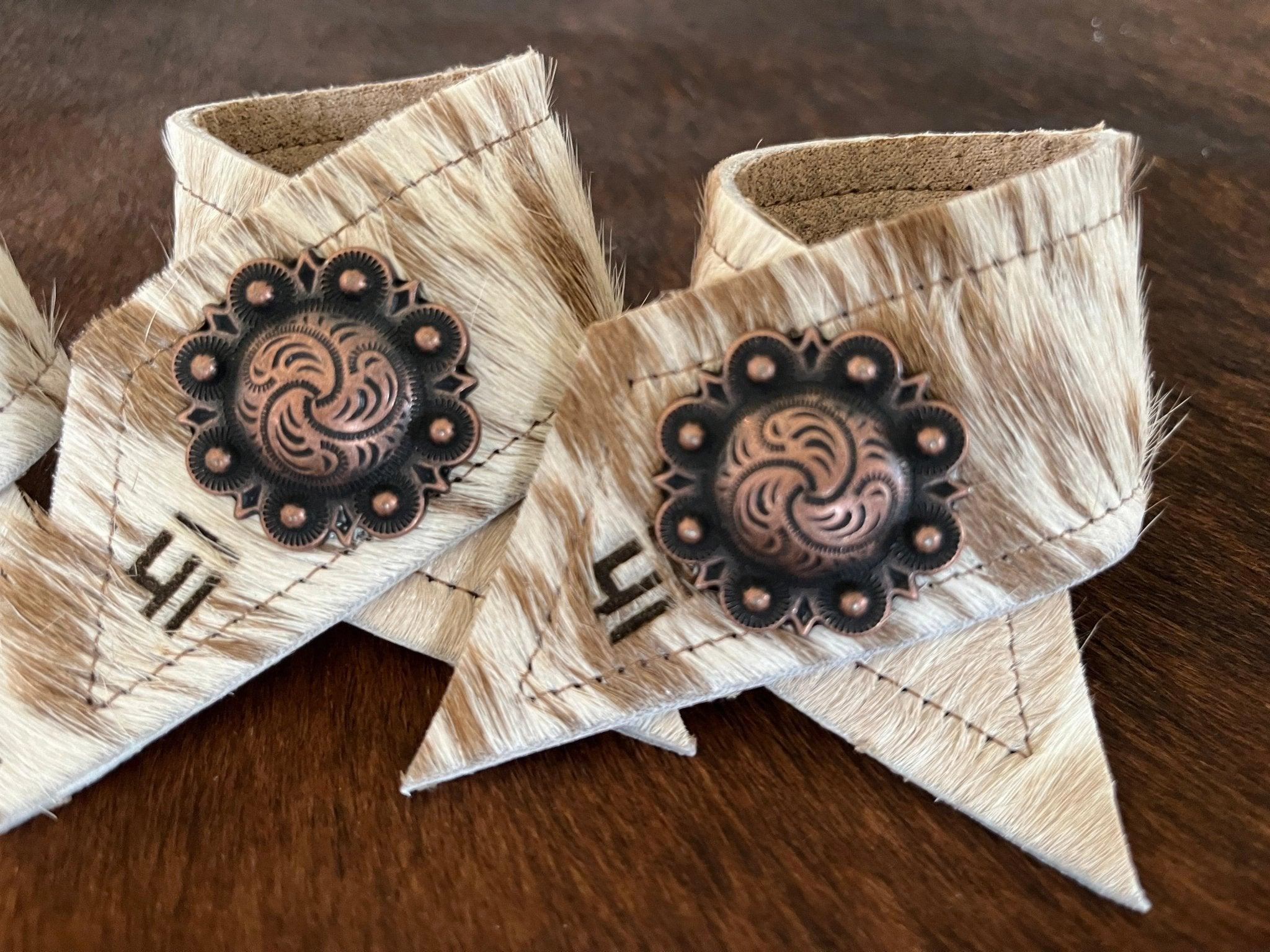 Custom Cowhide Branded Napkin Rings