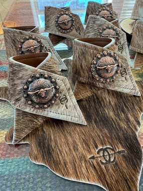 Custom Cowhide Branded Napkin Rings toilet seat cover, slow close seat