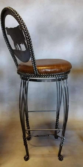 Custom Iron Lodge Bar Stools glassware set, wine glass