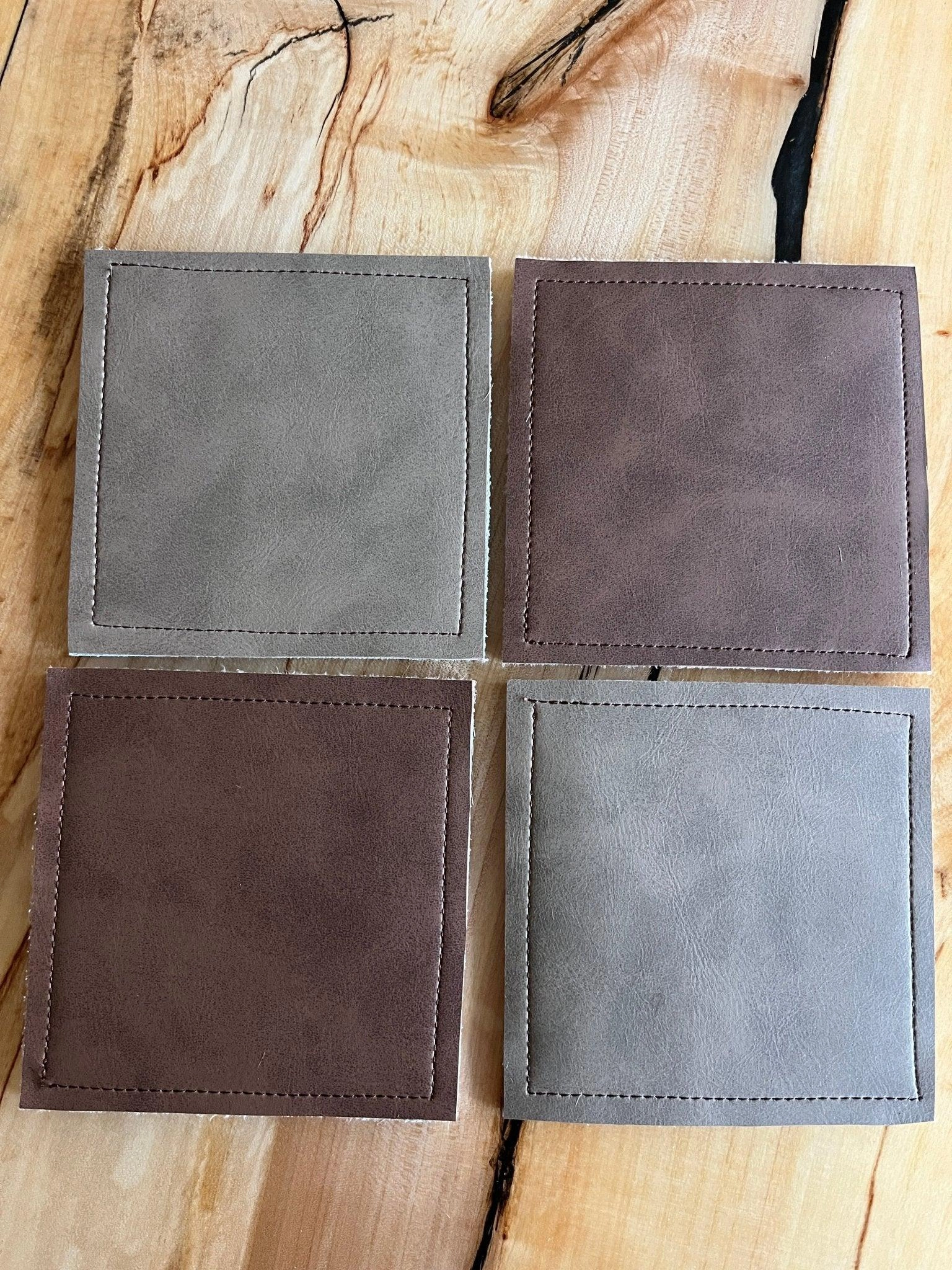 Custom Lasered Cowhide Coasters