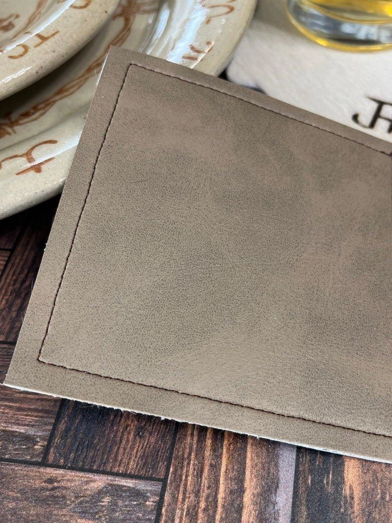 Custom Lasered Cowhide Coasters