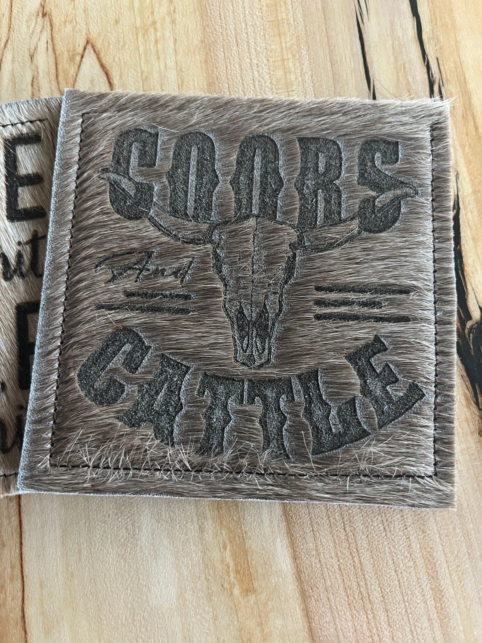 Custom Lasered Cowhide Coasters