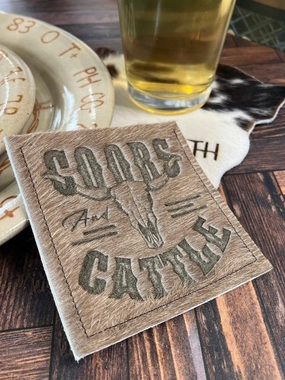 Custom Lasered Cowhide Coasters toilet seat cover, slow close seat