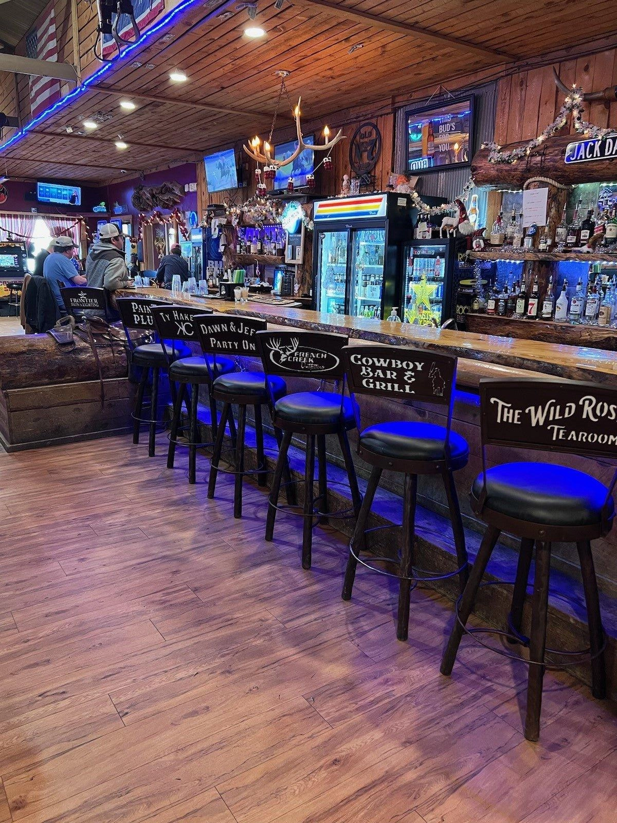 Custom Peak 9 Cowboy Bar Stools
