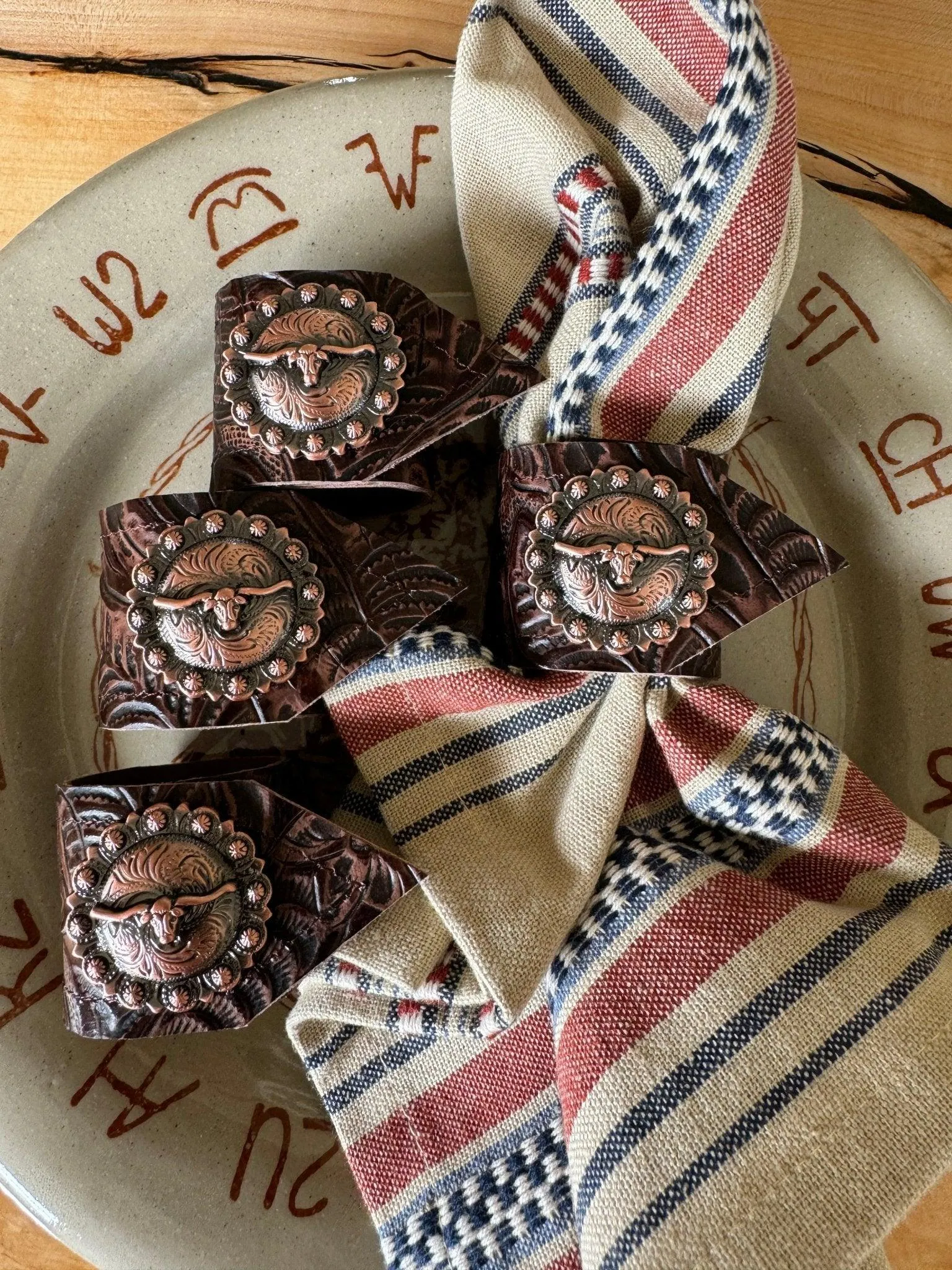 Dallas Copper Concho Napkin Rings blender, kitchen appliance