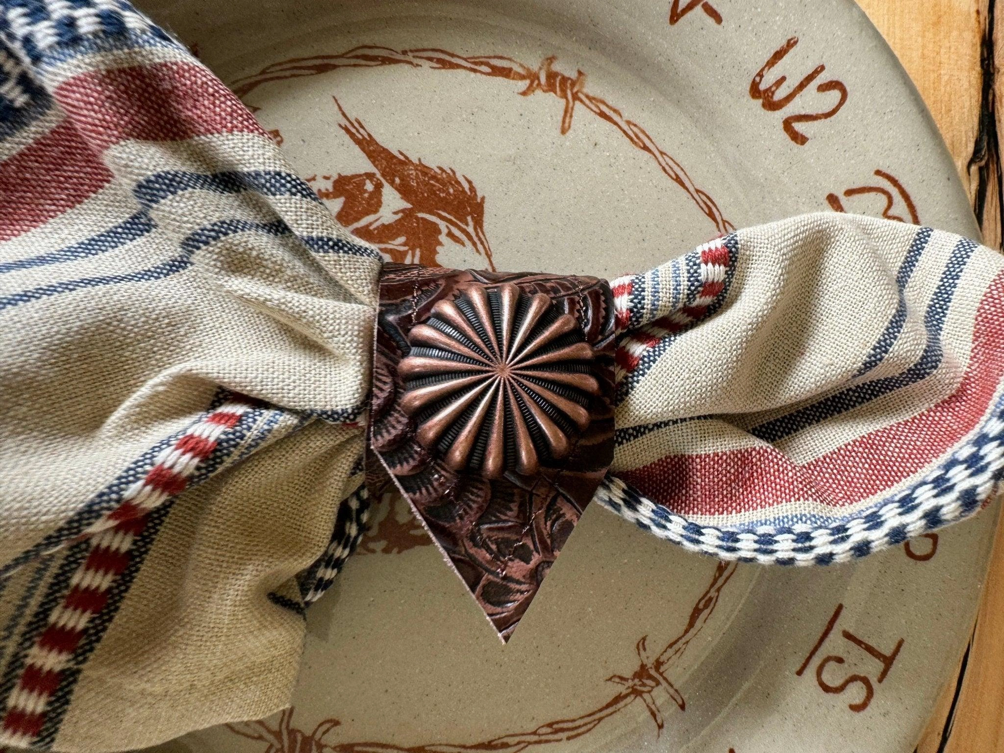 Dallas Copper Concho Napkin Rings