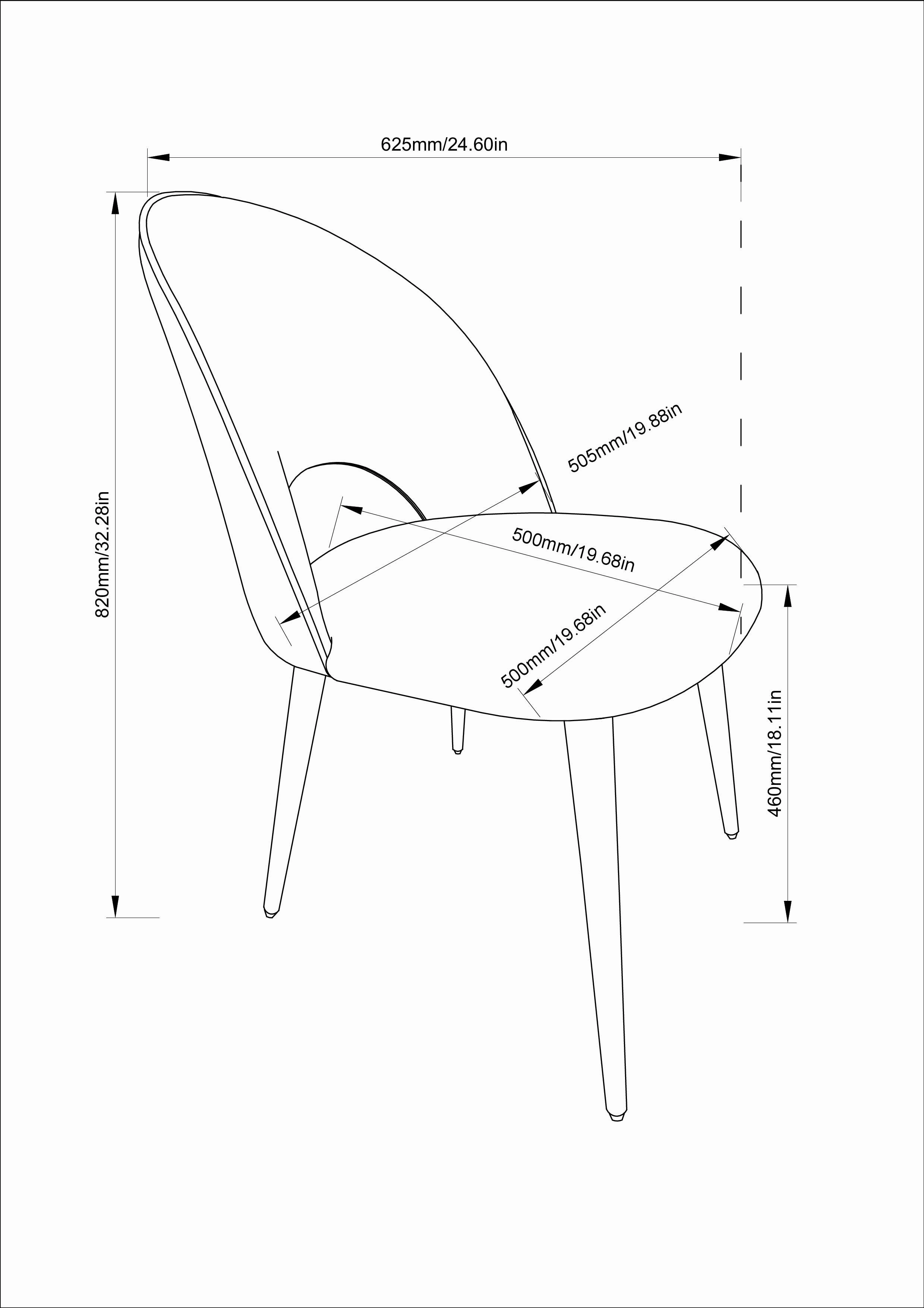 Dalva Dining Chair - Black - Set of Two