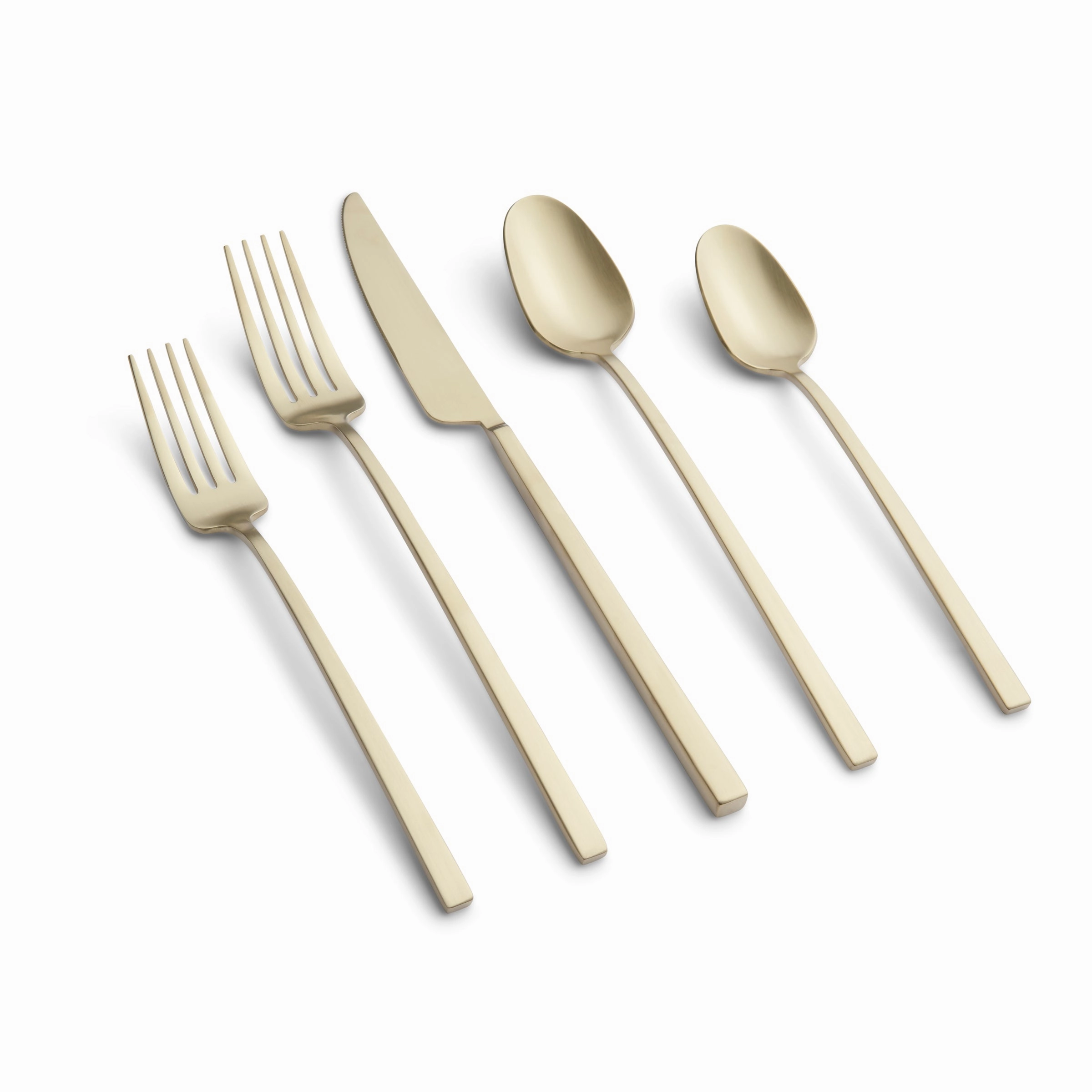 Damaris Champagne Satin 20 Piece Flatware Set