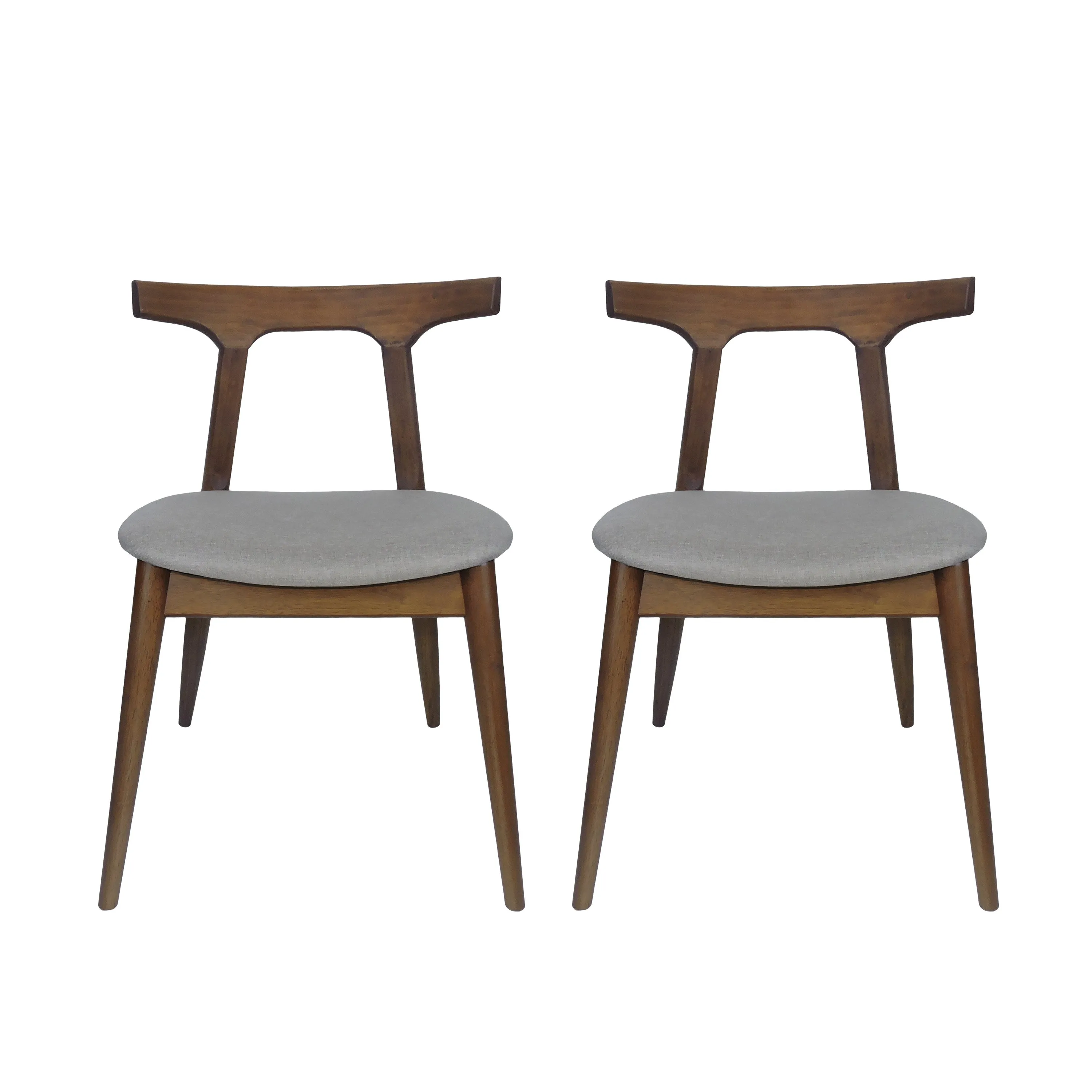 Danmore Mid Century Modern Fabric Upholstered Dining Chairs, Set of 2 dining table set, 6-piece dining set