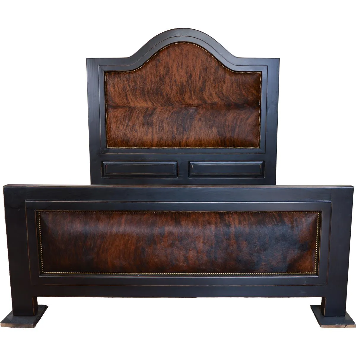 Dark Brindle Cowhide Western Bed