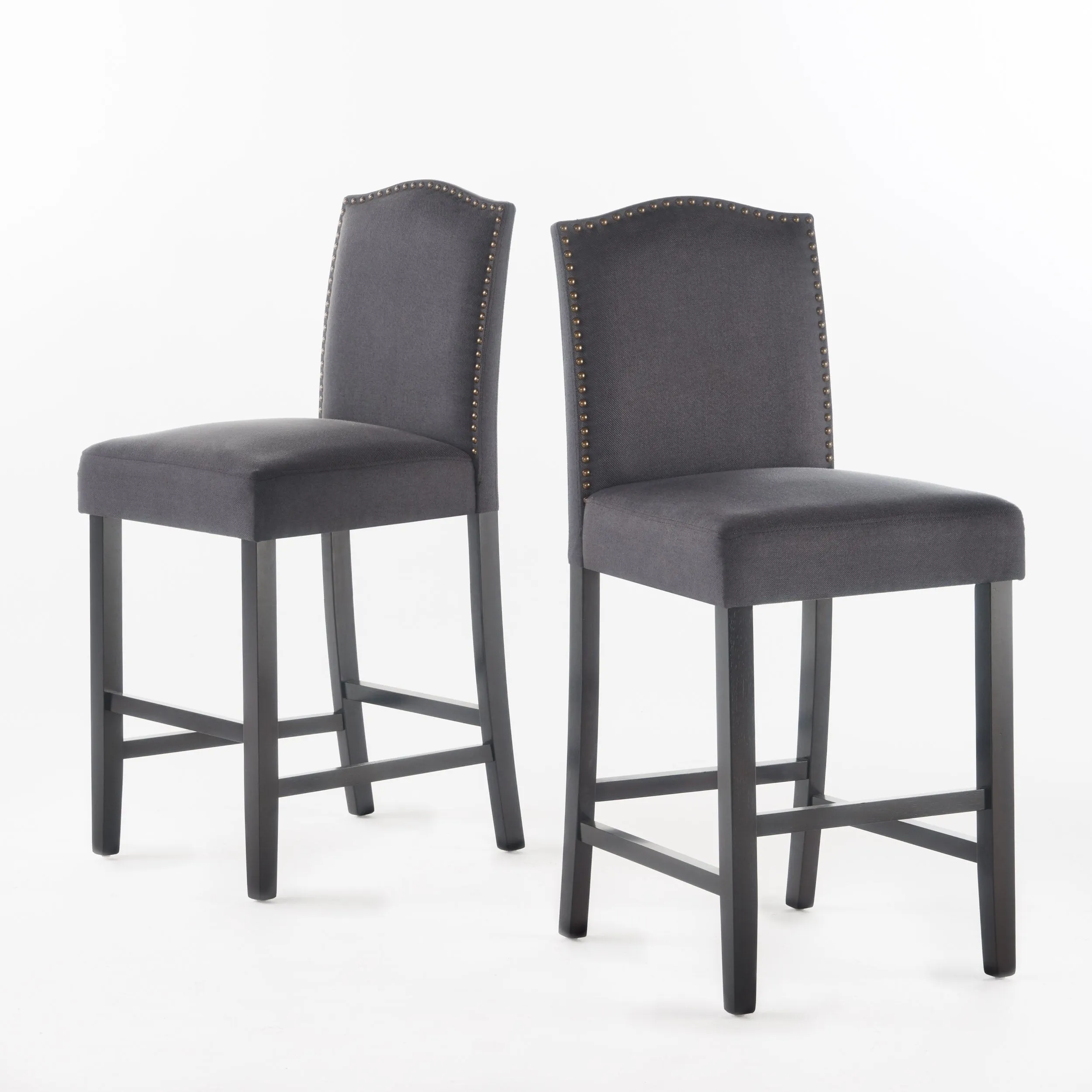 Dark Charoal Fabric Counter Stools, Set of 2 - NH238203 bar stool, counter stool