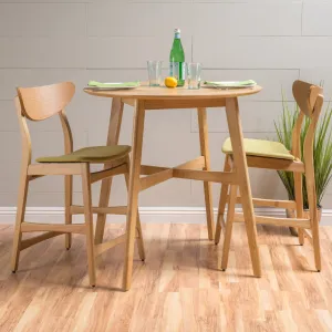 Dark Fabric/ Wood Finish Counter Height Dining Set - NH559892 dining table set, round dining table