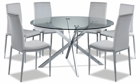 Darron 7 - Piece Round Dining Table Set - White