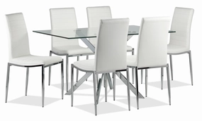 Darron 7-Piece Dining Table Set - White