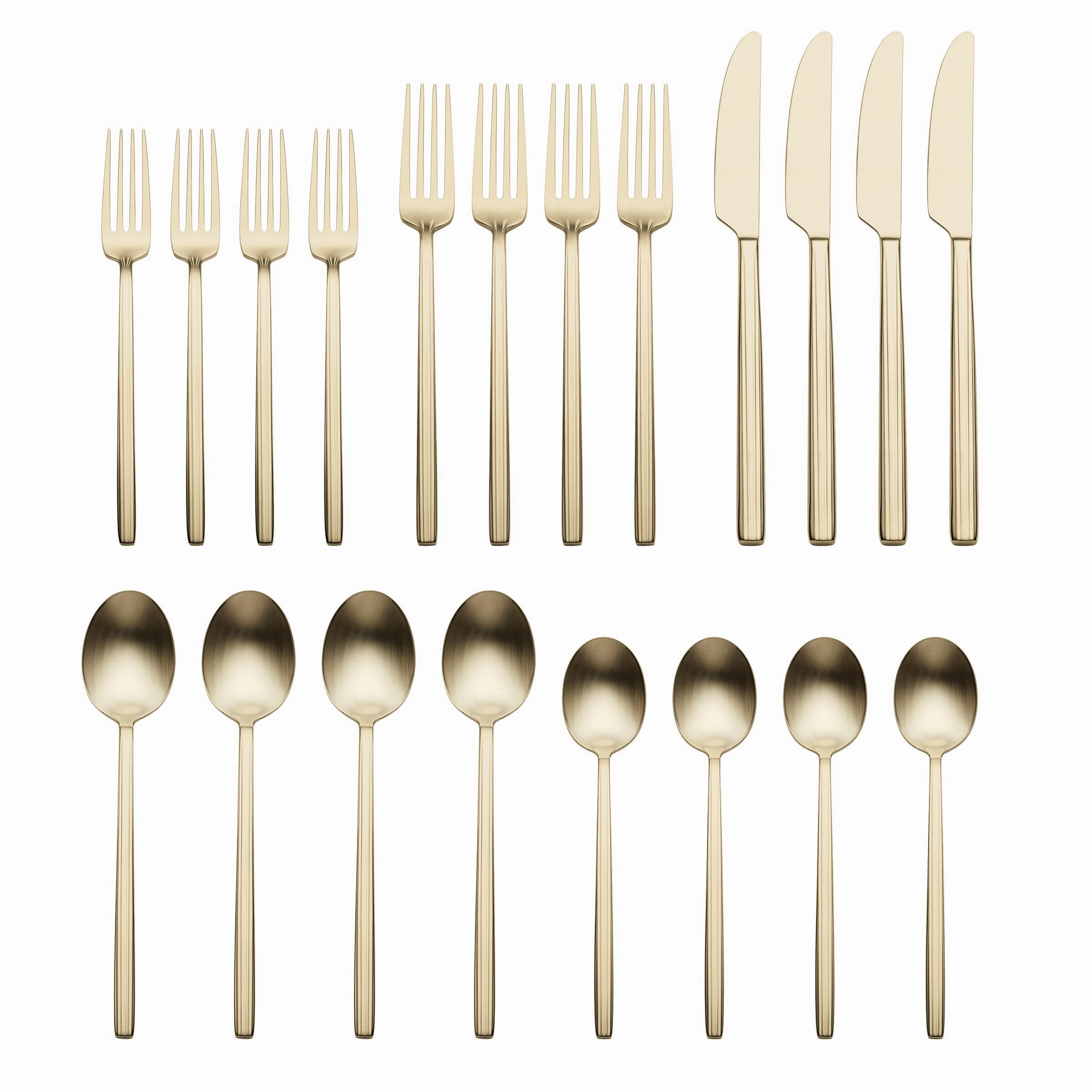 Dean Champagne Satin 20 Piece Flatware Set