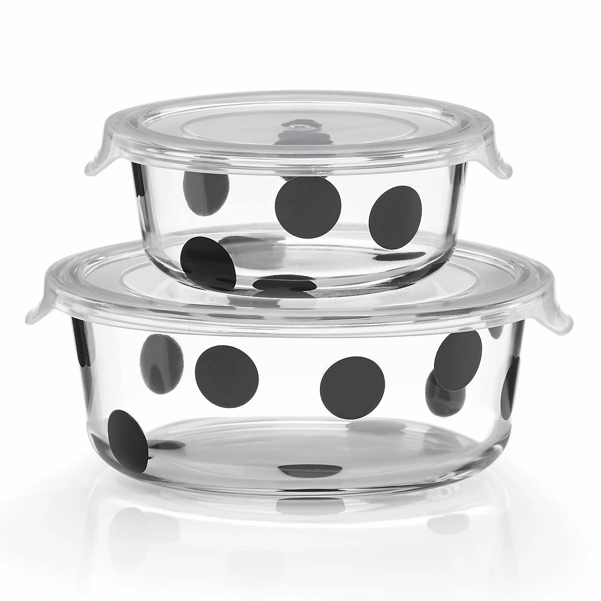 Deco Dot 2-Piece Round Food Storage Set