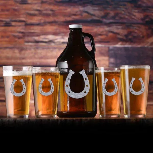 Deep Carved Horseshoe Pint Glasses toilet seat cover, slow close seat