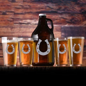 Deep Carved Horseshoe Pint Glasses toilet seat cover, slow close seat