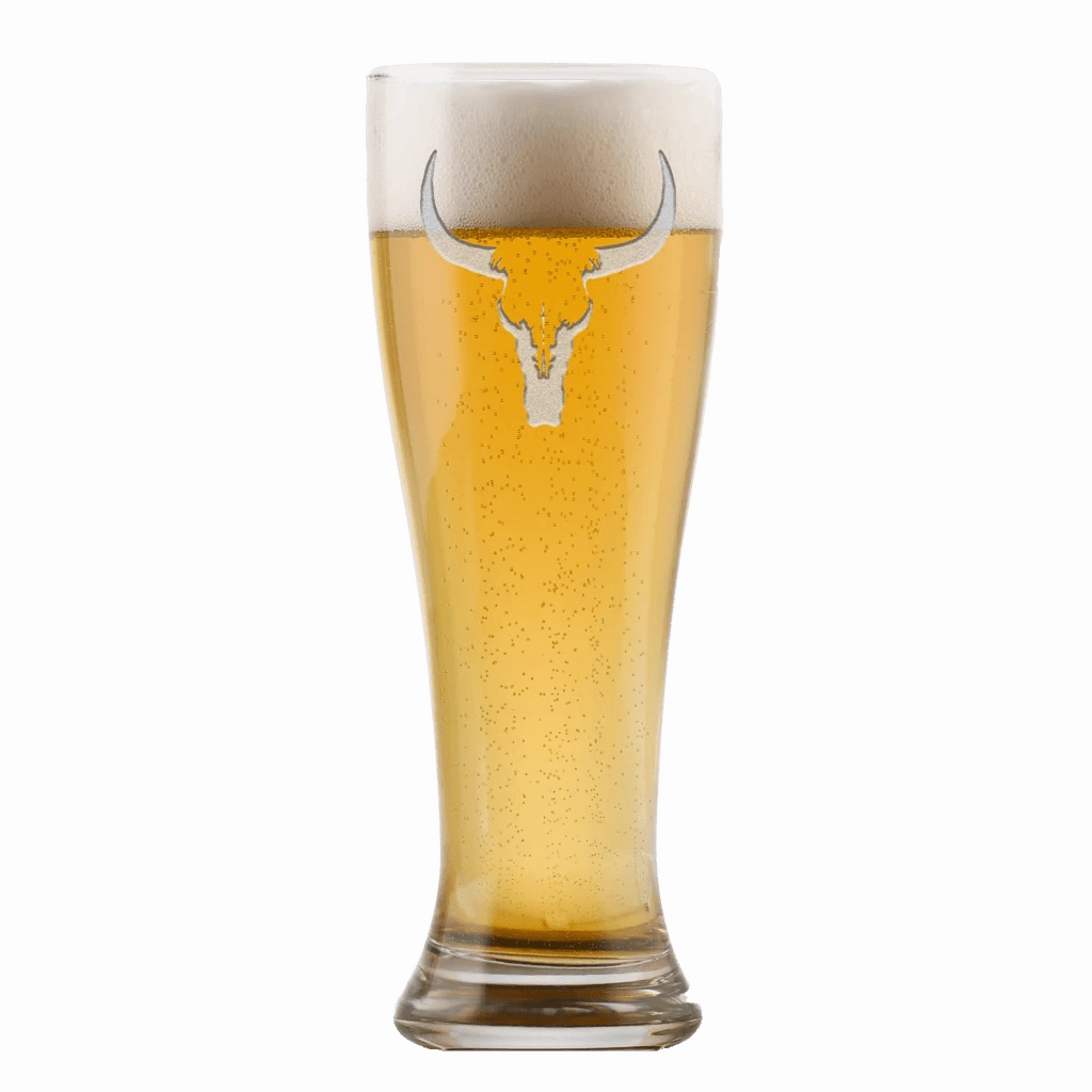 Deep Carved Longhorn Pilsner Glasses