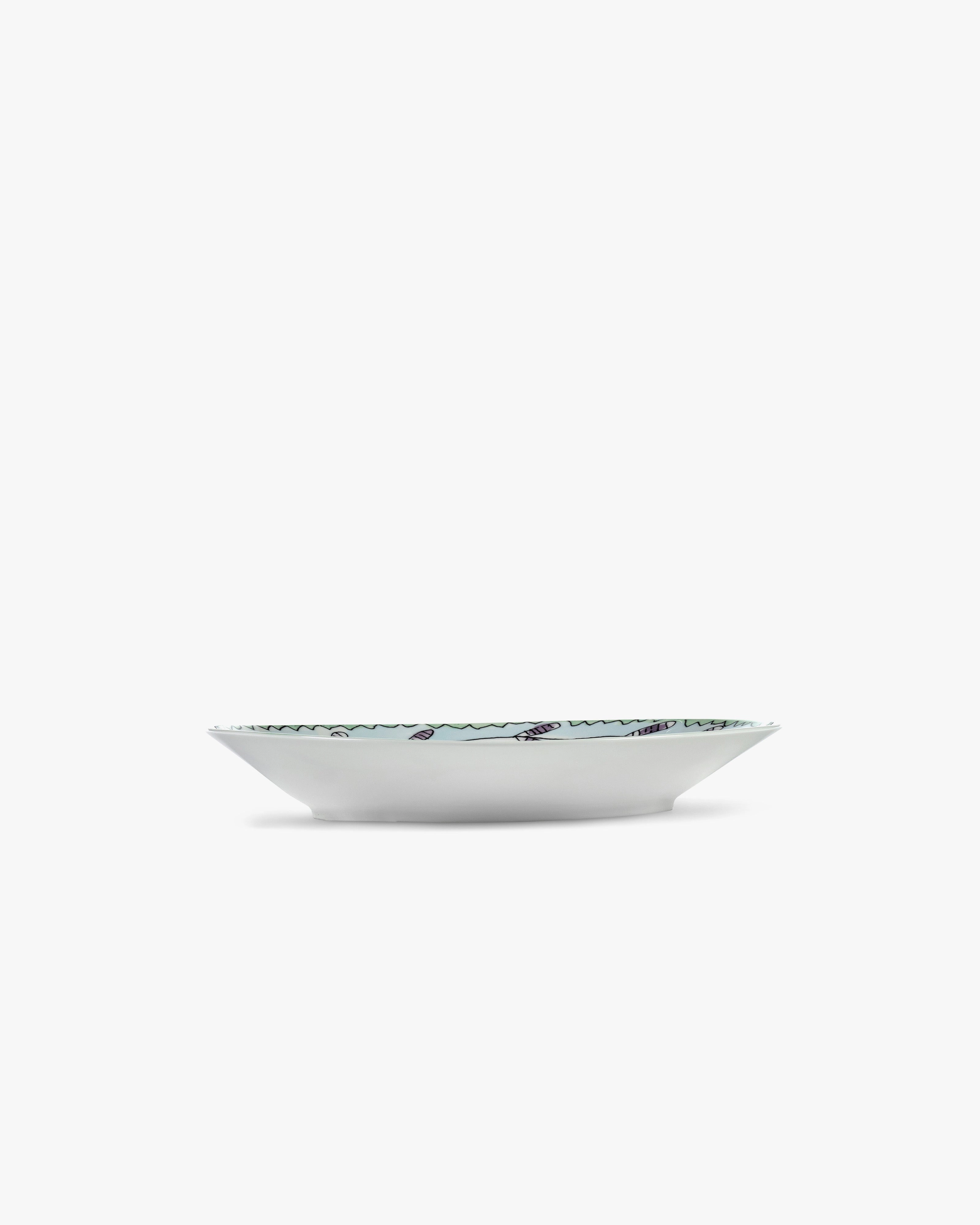 Deep plate L Blossom milk Midnight Flowers