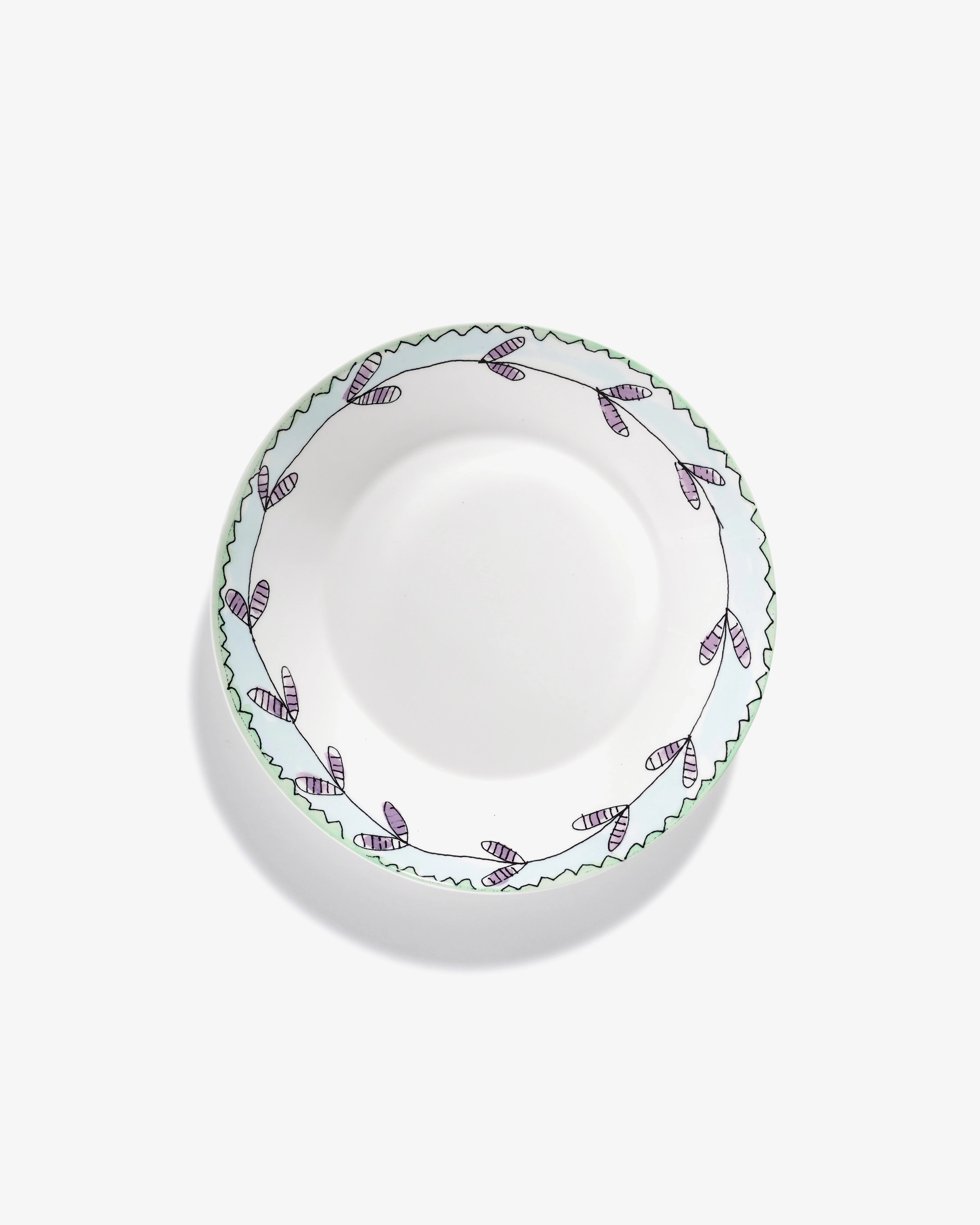 Deep plate L Blossom milk Midnight Flowers