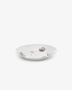 Deep plate L Fiore rosa Midnight Flowers