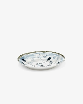 Deep plate L Mirtillo tea Midnight Flowers