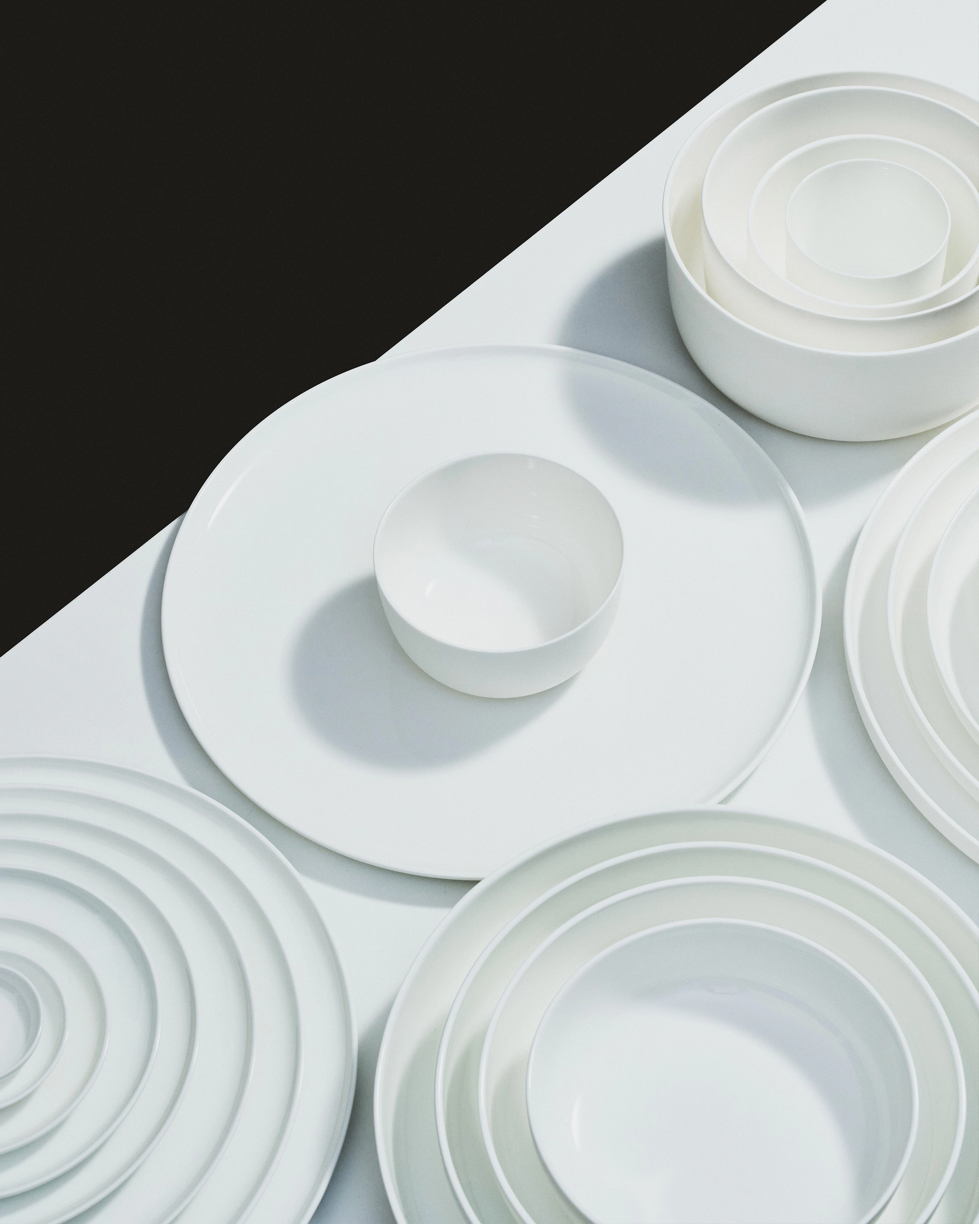 Deep plate L white Base