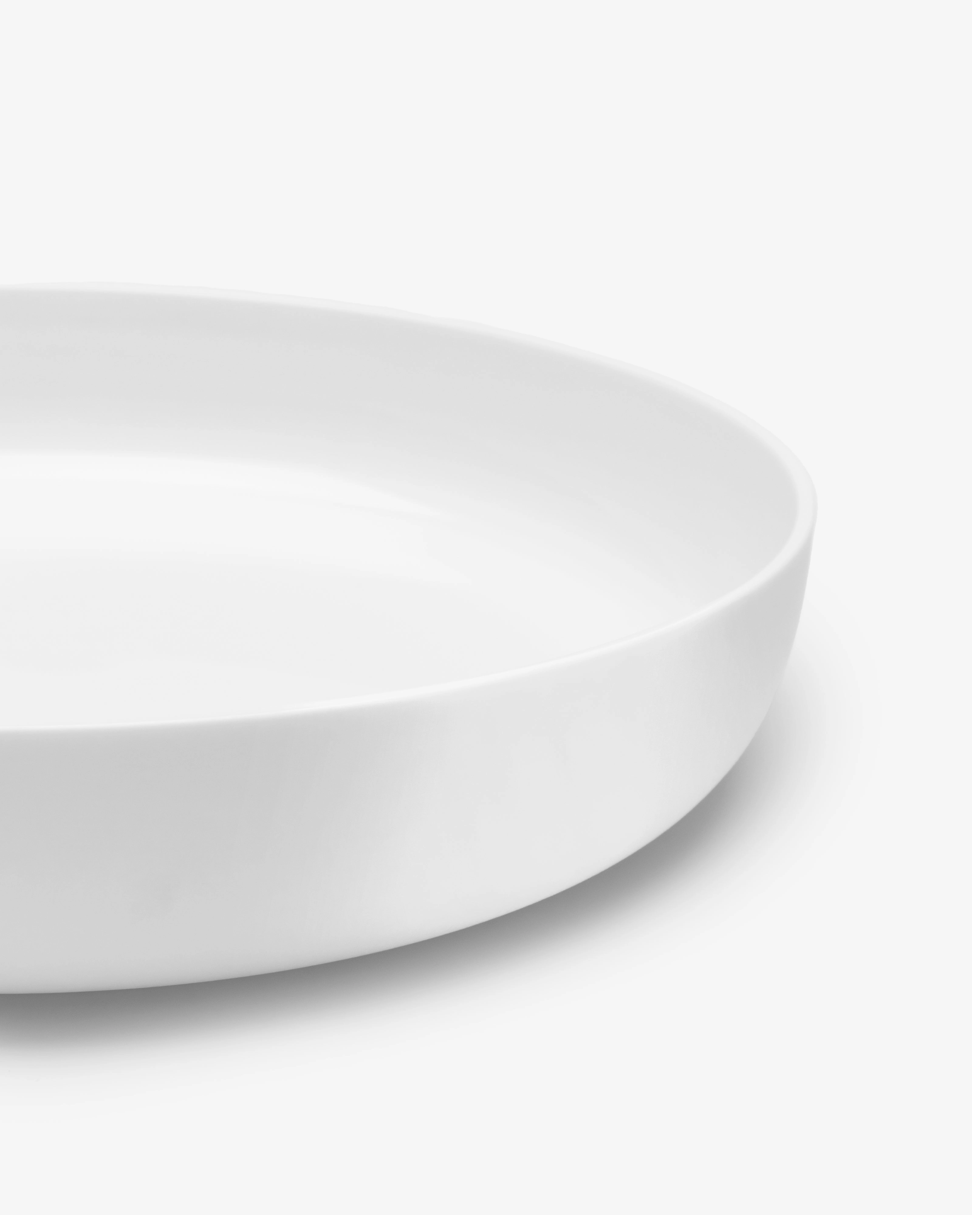 Deep plate L white glazed Base