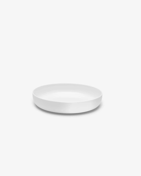 Deep plate L white glazed Base