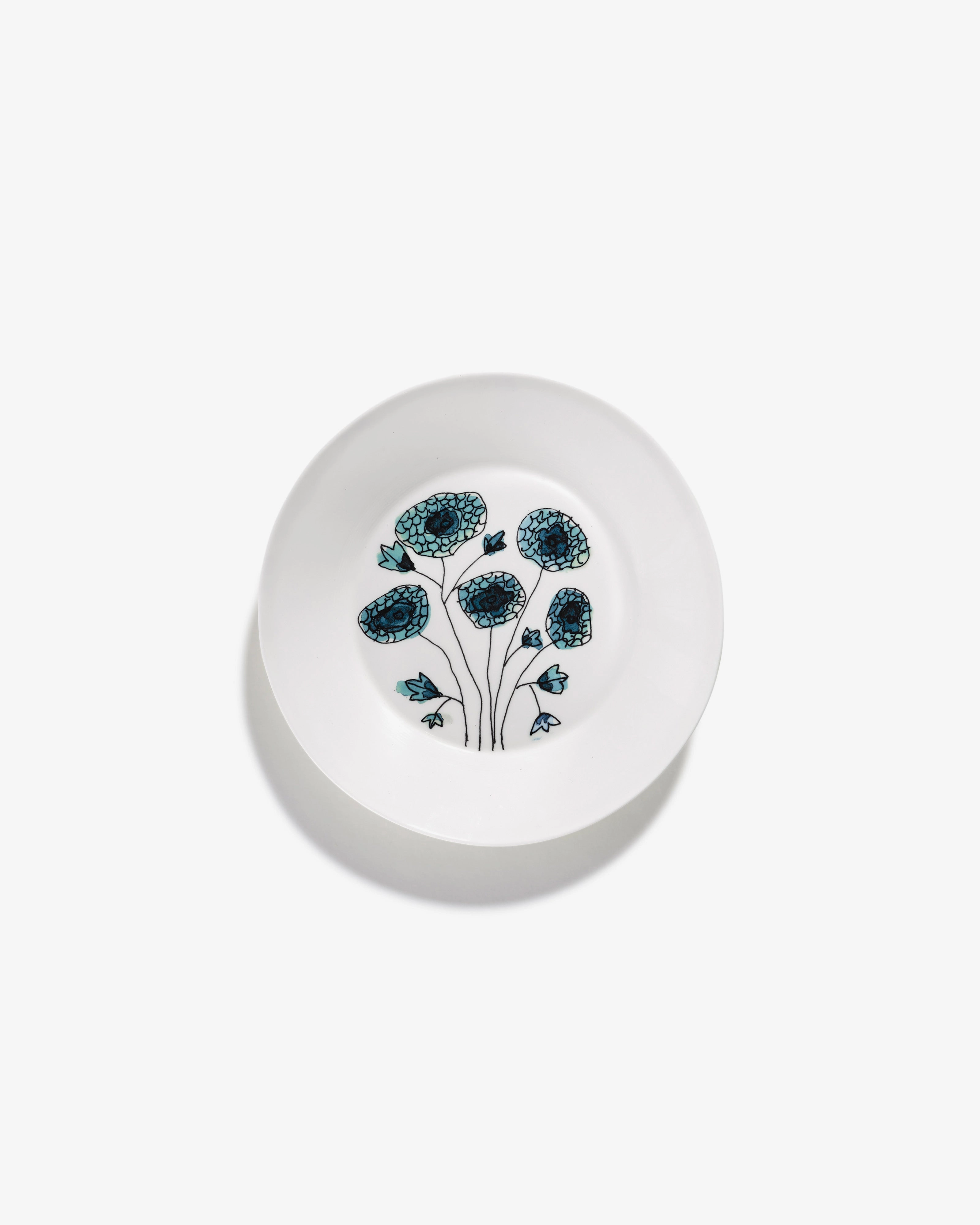 Deep plate M Anemone vaniglia Midnight Flowers