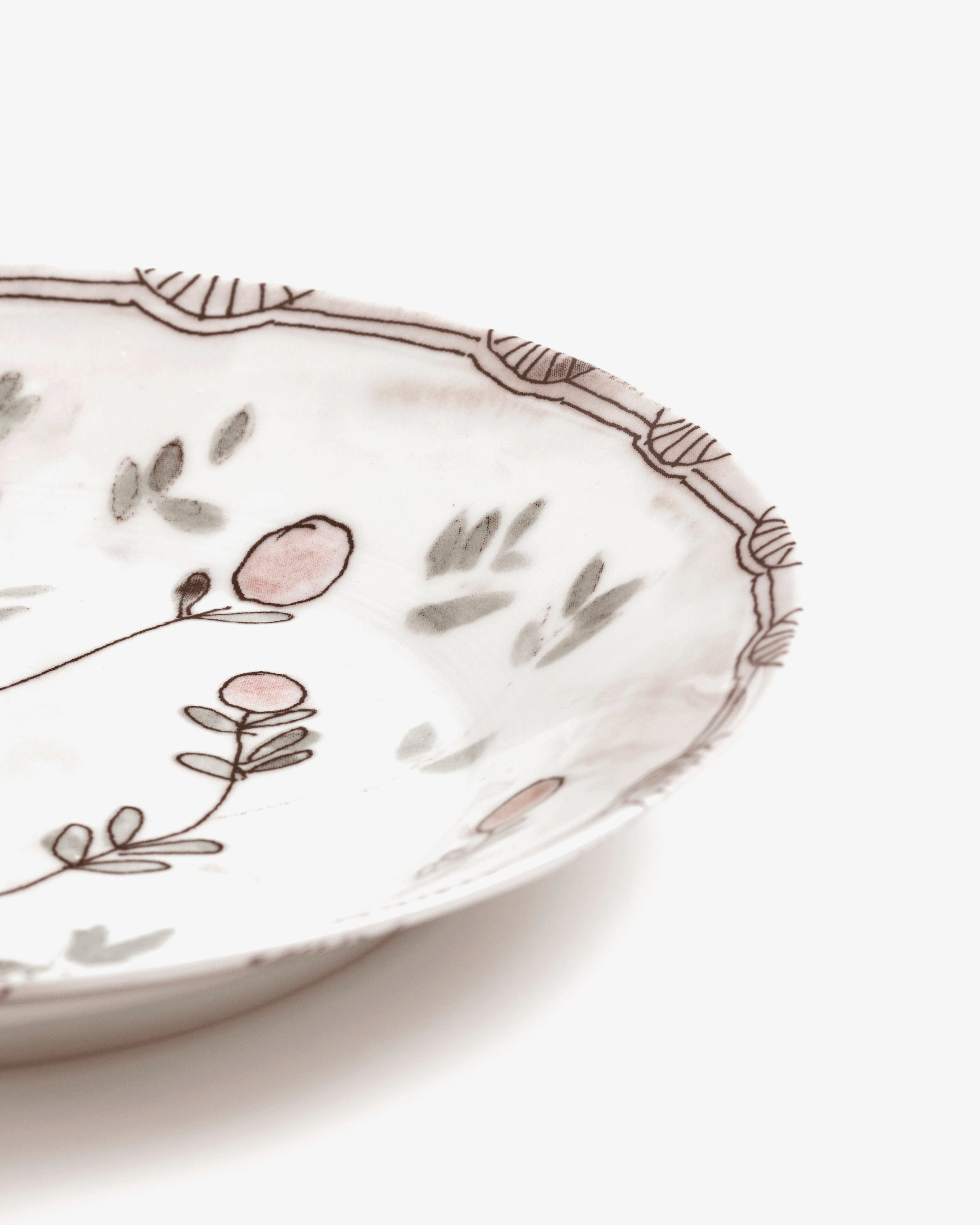 Deep plate M Mirtillo nude Midnight Flowers