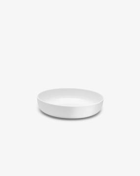 Deep plate M white glazed Base