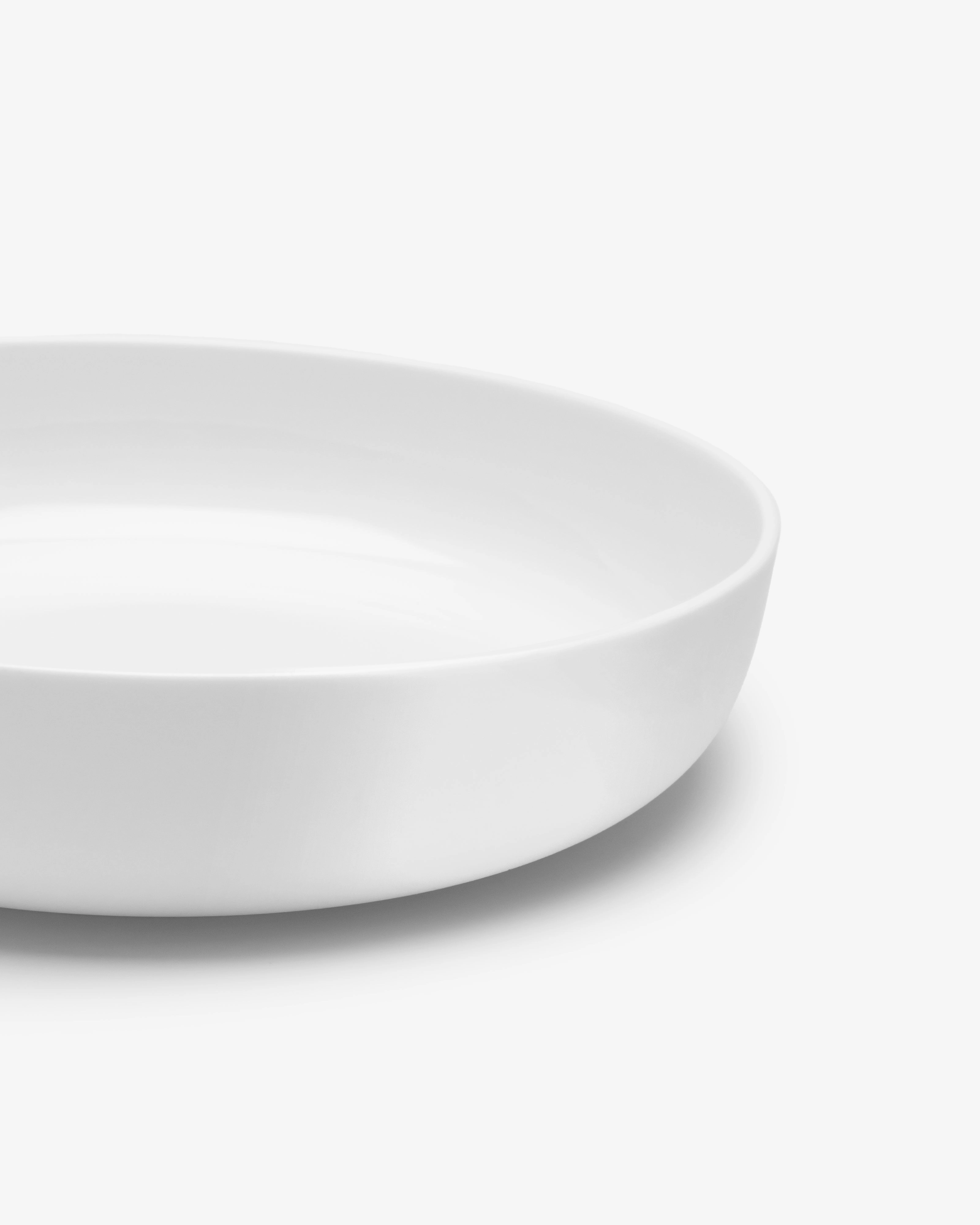 Deep plate M white glazed Base