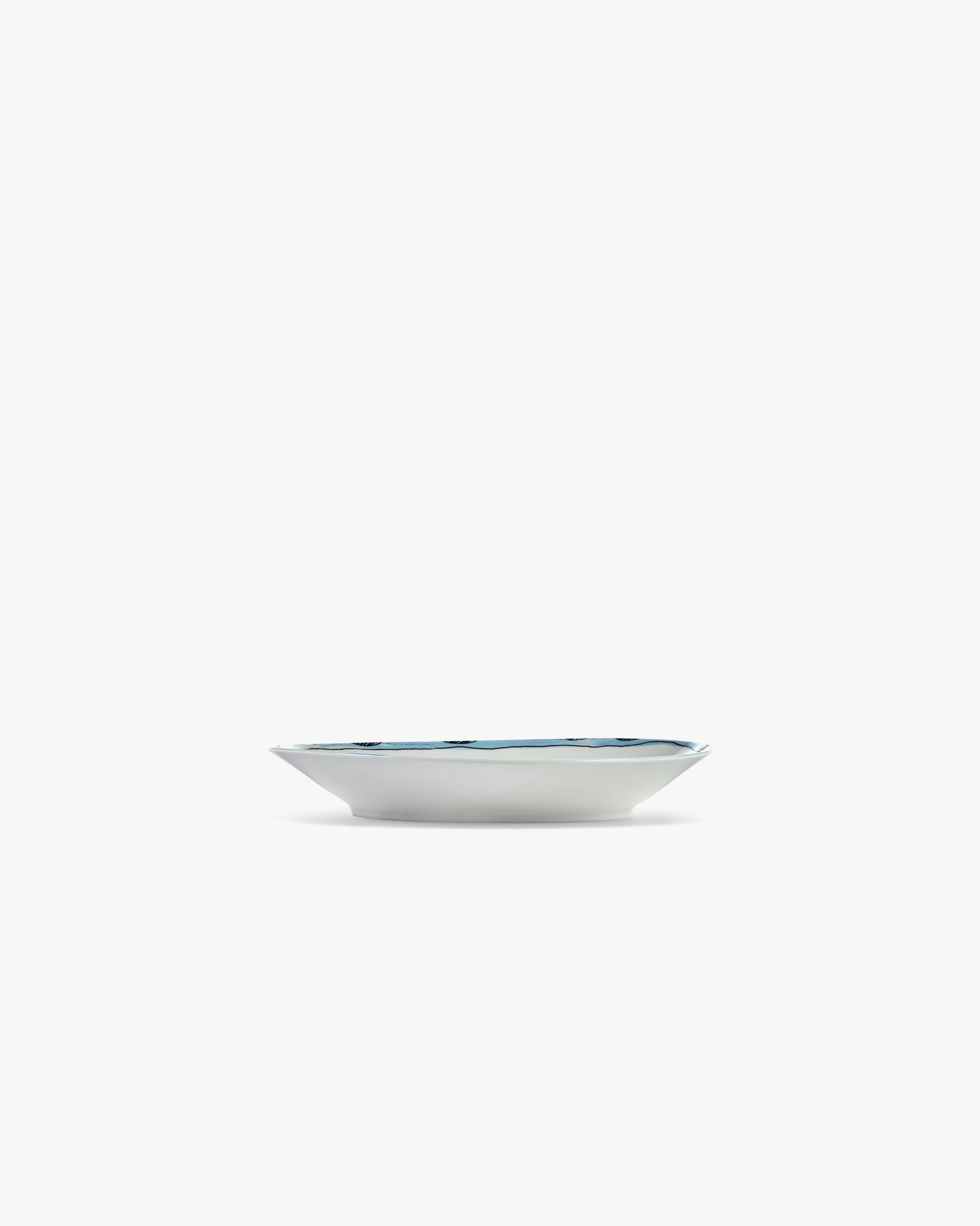 Deep plate S Camelia aubergine Midnight Flowers