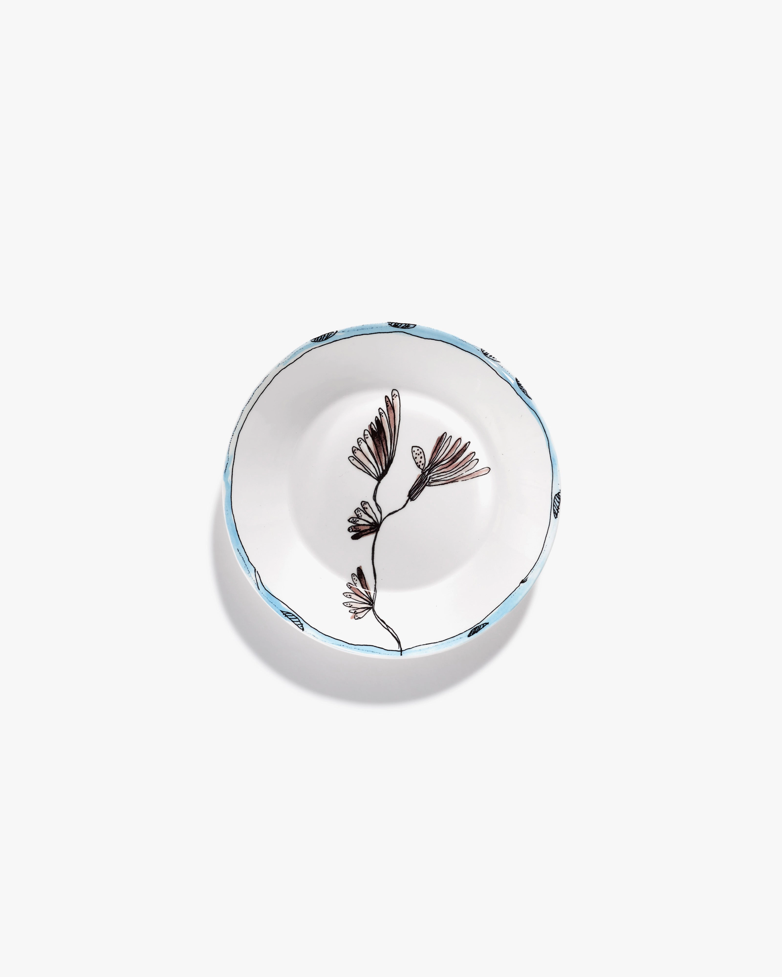 Deep plate S Camelia aubergine Midnight Flowers
