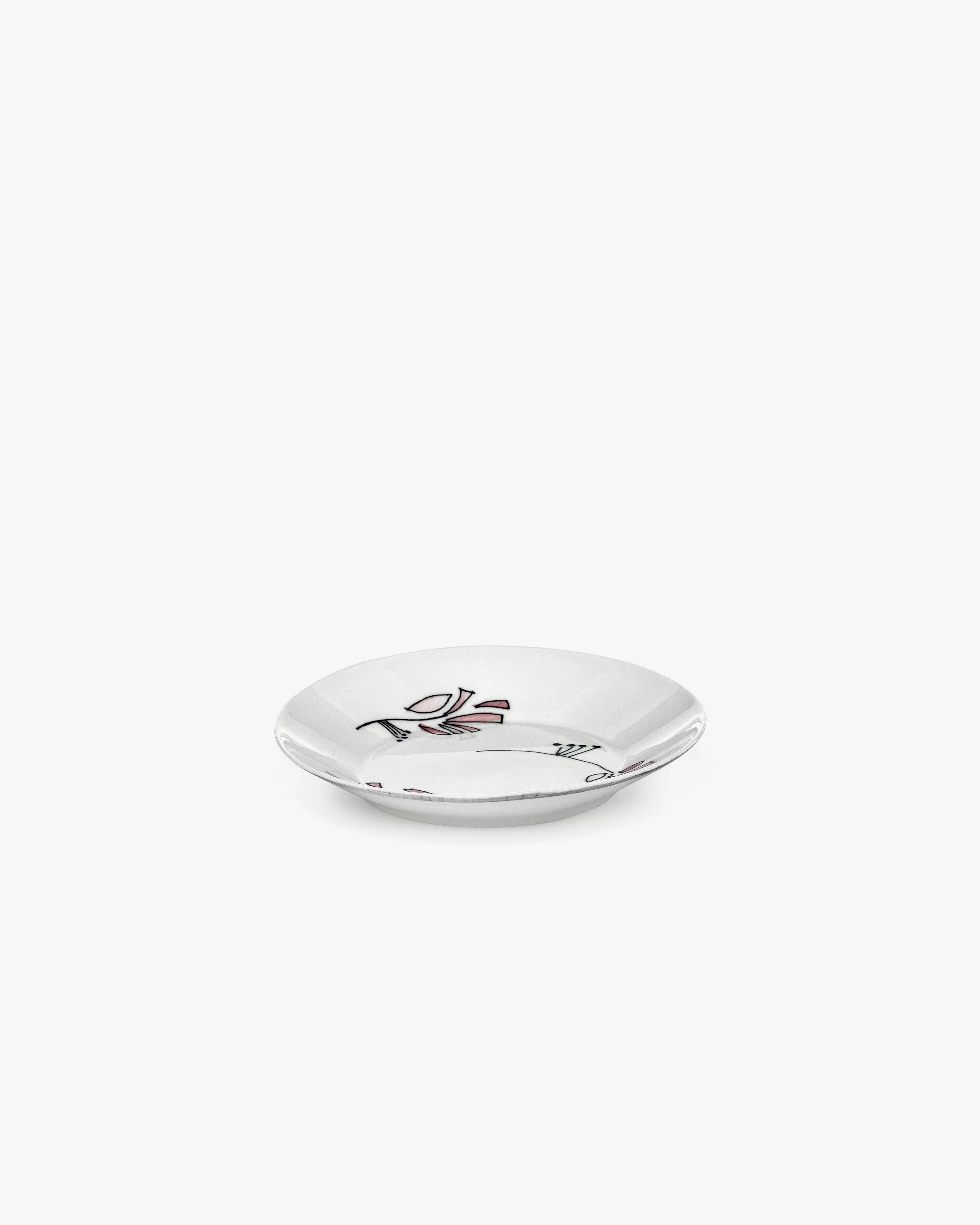 Deep plate S Fiore rosa Midnight Flowers
