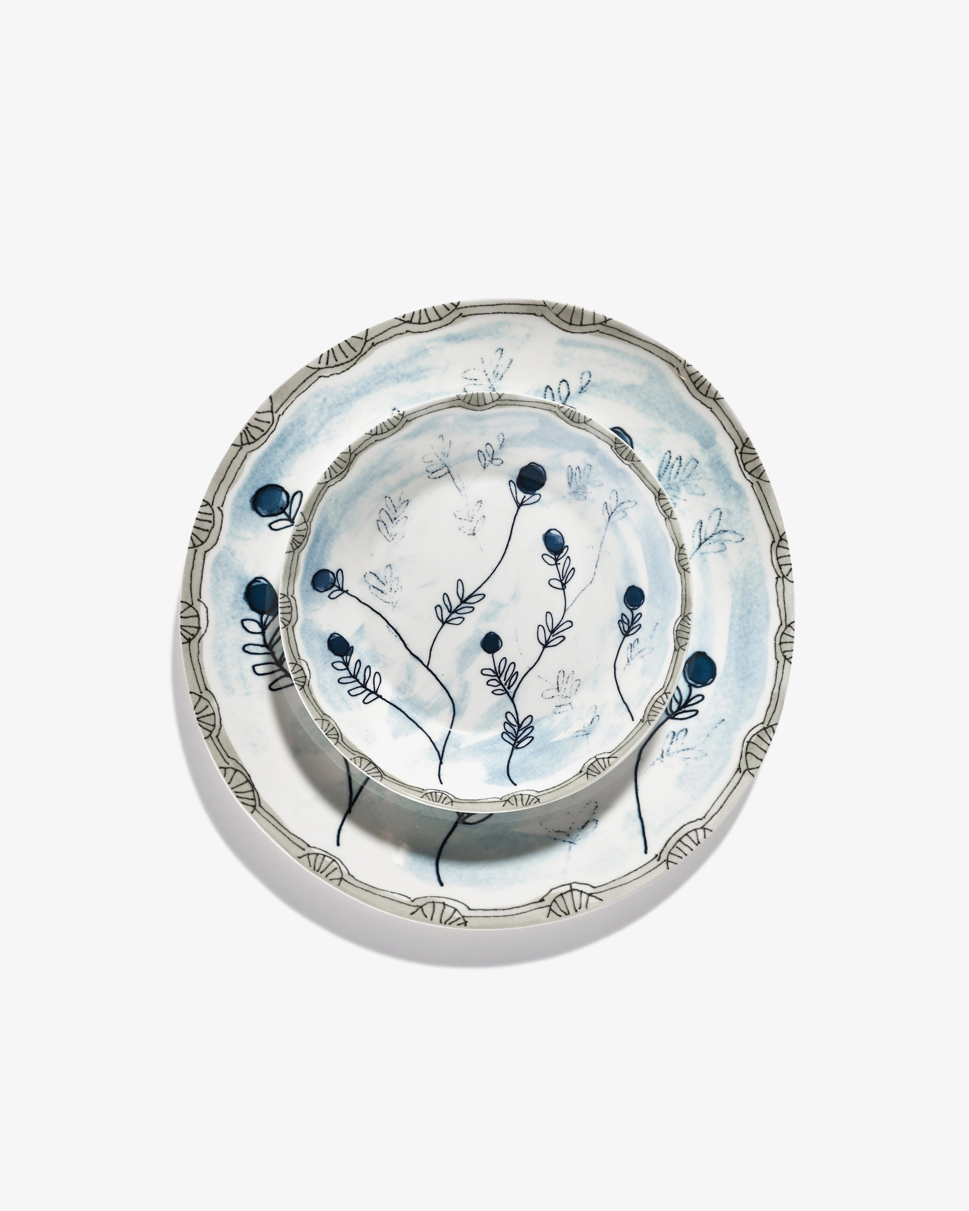 Deep plate S Mirtillo tea Midnight Flowers