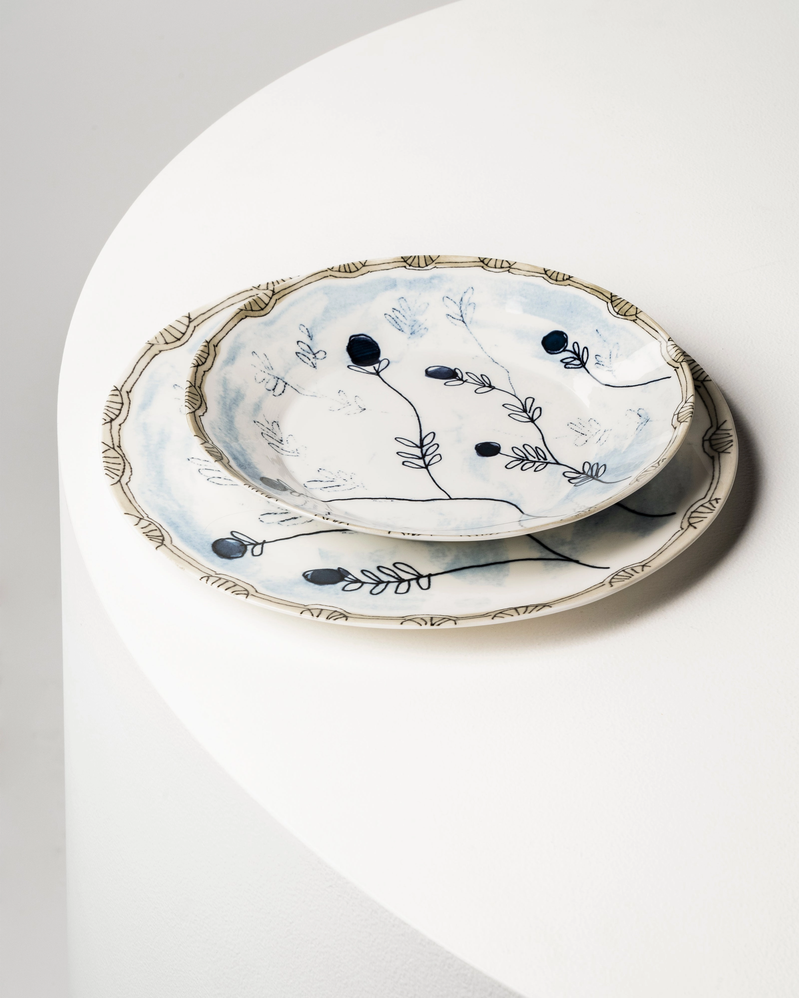 Deep plate S Mirtillo tea Midnight Flowers