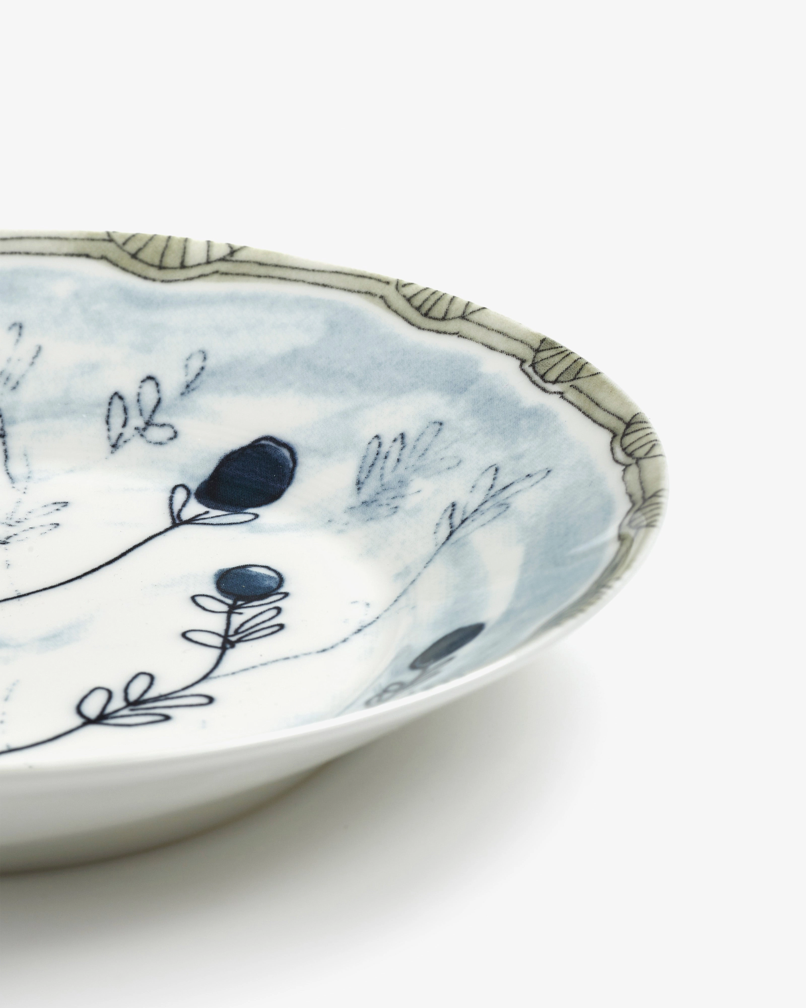 Deep plate S Mirtillo tea Midnight Flowers