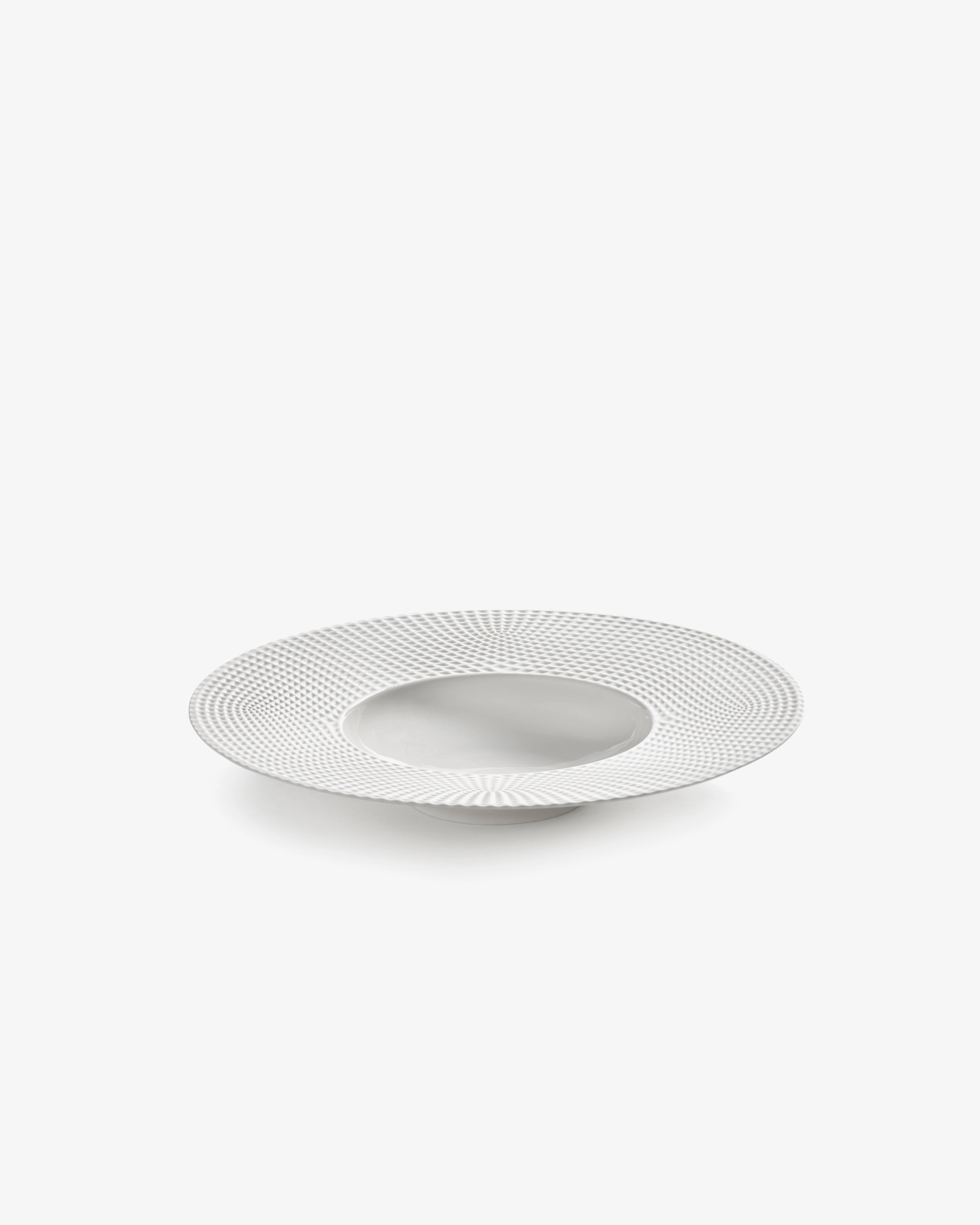 Deep plate wide edge white Nido